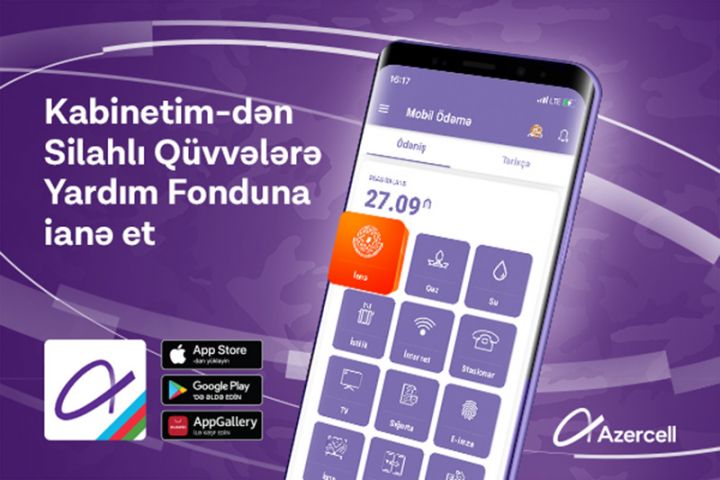 Ordumuzu “Kabinetim” tətbiqindən dəstəkləmək imkanı