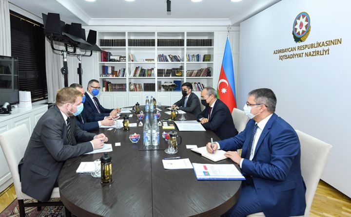 İqtisadiyyat naziri Polşa səfiri ilə görüşüb