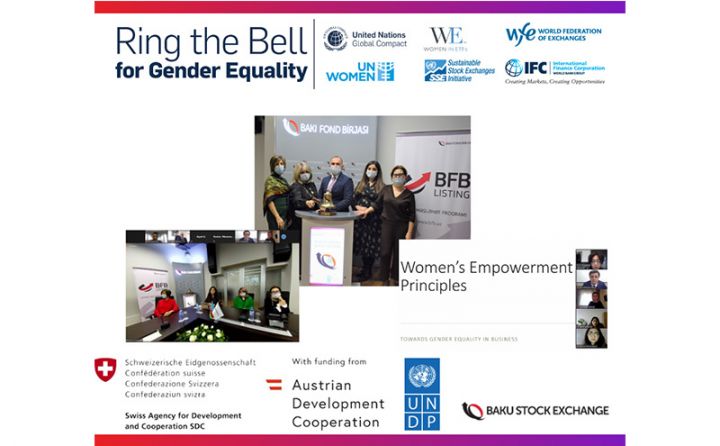 Bakı Fond Birjasında gender bərabərliyinə həsr edilmiş açılış zəngi keçirilib