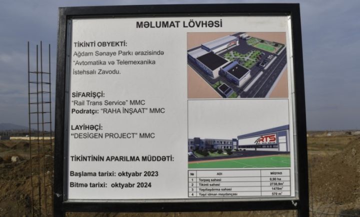 Zavodun tikintisinə oktyabrda başlanılıb, 2024-cü ilin mayında işə salınması nəzərdə tutulur