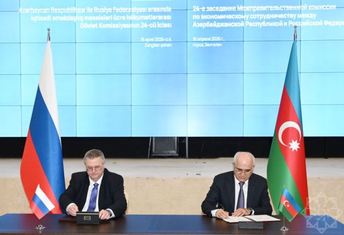 Zəngilanda Rusiya-Azərbaycan Hökumətlərarası Komissiyasının iclası keçirilib, protokol və yol xəritəsi imzalanıb