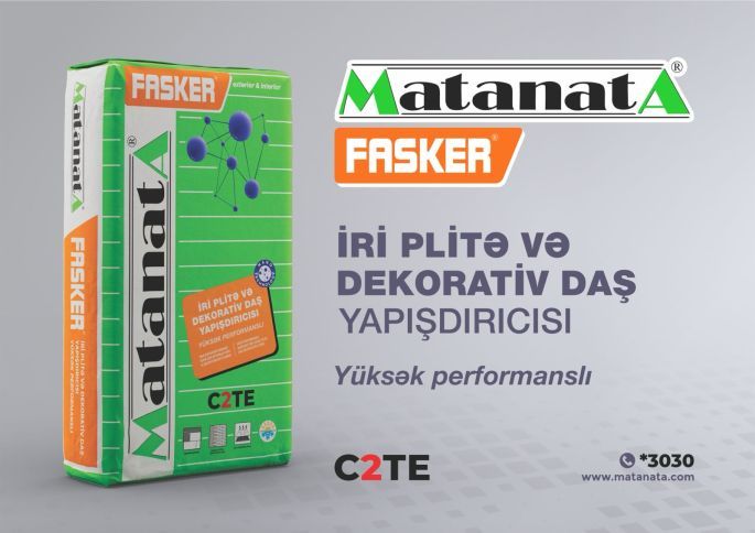 Artıq iri plitələr qopmayacaq! - “Matanat A”dan yeni yapışdırıcı